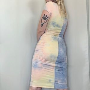Tie Dye Body-con Dress